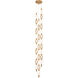 Tentacles LED 75.88 inch Aged Gold Brass Pendant Ceiling Light